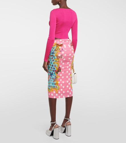 Versace Printed draped midi skirt - Versace - Modalova