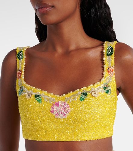 Marina embellished crop top - Clio Peppiatt - Modalova