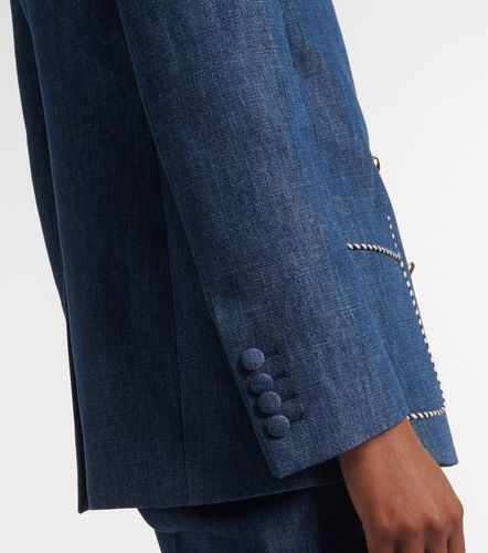 Double-breasted chambray blazer - Valentino - Modalova