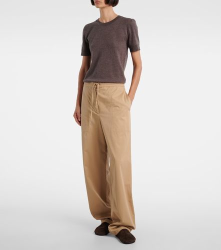 Pantaloni Mende a gamba larga in cotone e cashmere - The Row - Modalova