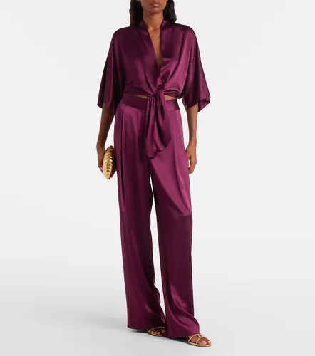 The Sei Cropped silk charmeuse top - The Sei - Modalova