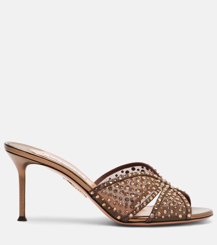 Pantoletten Crystal Lover mit Kristallen - Aquazzura - Modalova