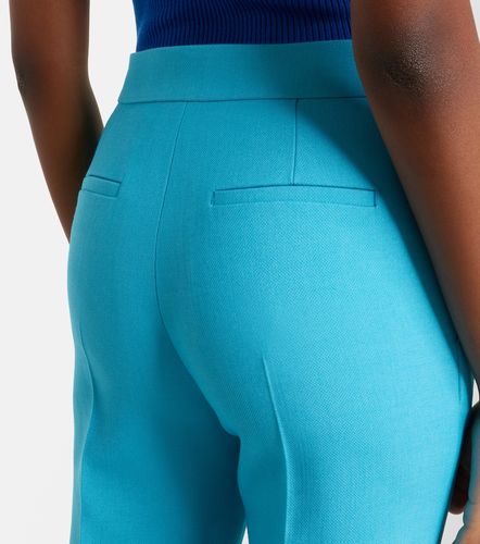 Cropped virgin wool crepe straight pants - Chloe - Modalova