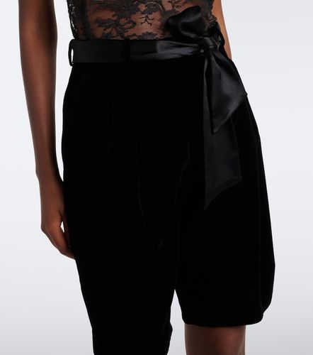 Bermuda-Shorts aus Samt mit Seide - Saint Laurent - Modalova