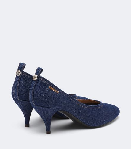 Versace Pumps Tina in denim - Versace - Modalova