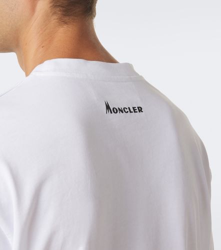 T-shirt in jersey di cotone con stampa - Moncler - Modalova