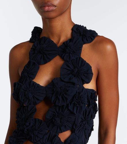 Abito lungo in seta cut-out con applicazioni - Victoria Beckham - Modalova