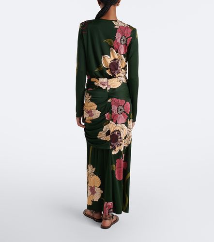 Draped printed jersey midi dress - Johanna Ortiz - Modalova