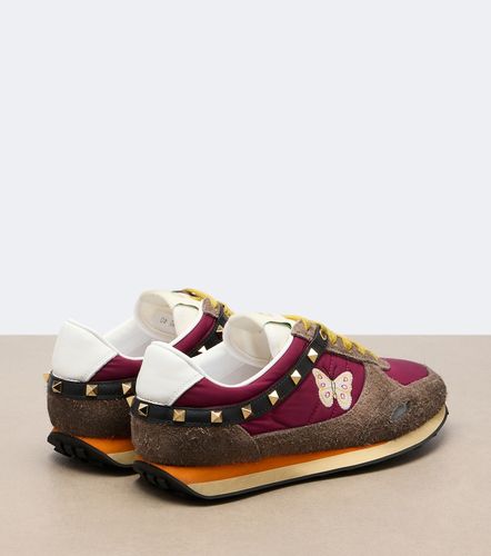 Sneakers Stud Up con suede e ricamo - Valentino Garavani - Modalova