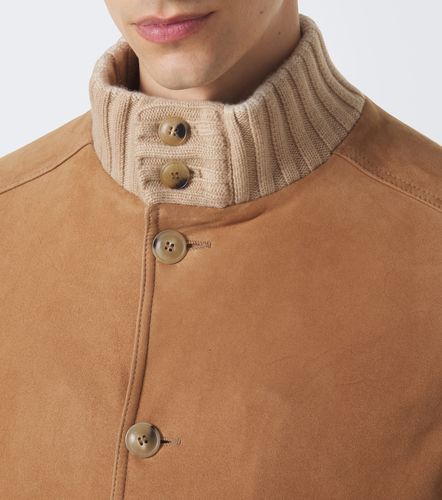 Cashmere-trimmed suede jacket - Fedeli - Modalova