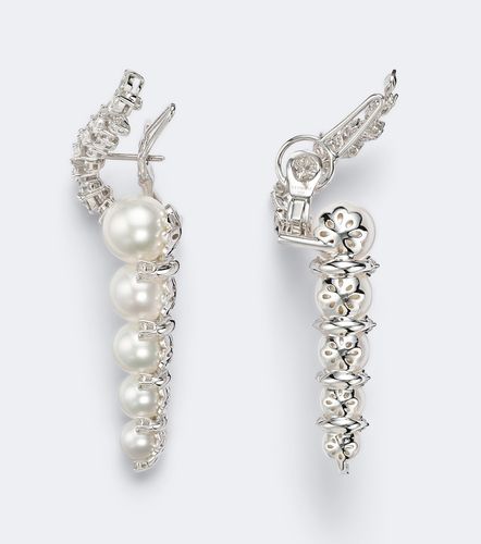 Pendientes Pearlescent de oro de 18 ct con diamantes y perlas - Yeprem - Modalova