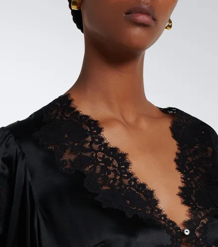Idella lace-trimmed silk satin top - Doen - Modalova