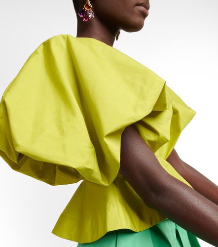 Top cropped in popeline di cotone - Oscar de la Renta - Modalova