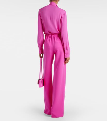 High-rise silk palazzo pants - Valentino - Modalova