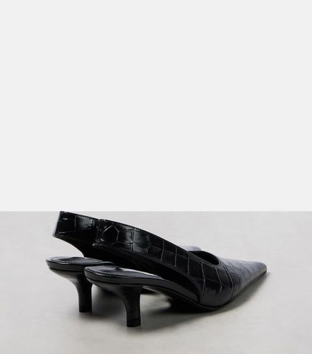 Pumps slingback in pelle effetto coccodrillo - Toteme - Modalova