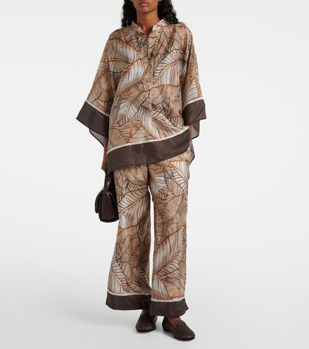 Blusa de seda estampada - Brunello Cucinelli - Modalova