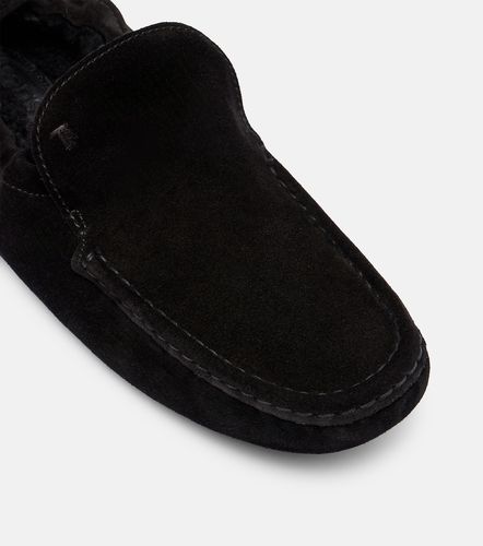 Mocassini Gommino in suede con shearling - Tod's - Modalova