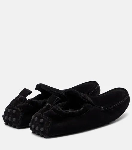 Mocasines Gommino de ante con borrego - Tod's - Modalova
