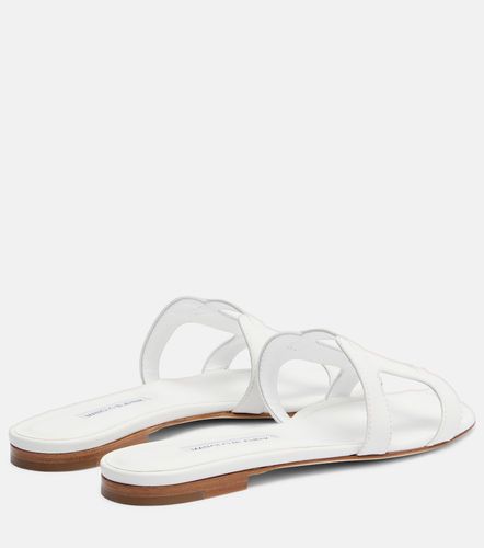 Grellanuflat leather slides - Manolo Blahnik - Modalova