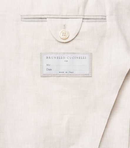 Blazer de botonadura simple de lino - Brunello Cucinelli - Modalova