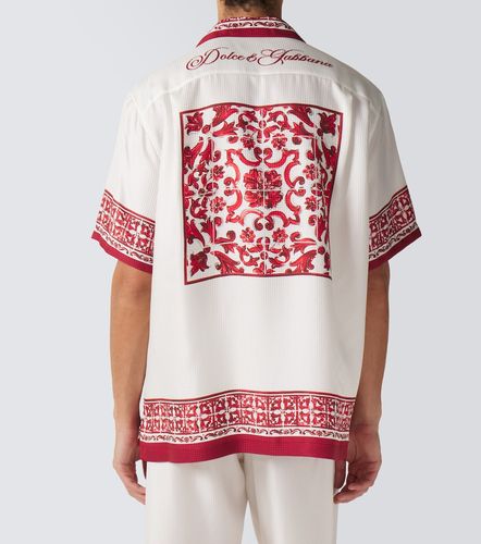 Camicia Majolica in jacquard di seta - Dolce&Gabbana - Modalova