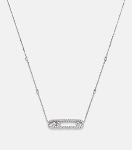Collar Move de oro blanco de 18 ct con diamantes - Messika - Modalova