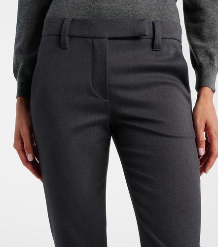 Pantalones slim en mezcla de algodón - Brunello Cucinelli - Modalova