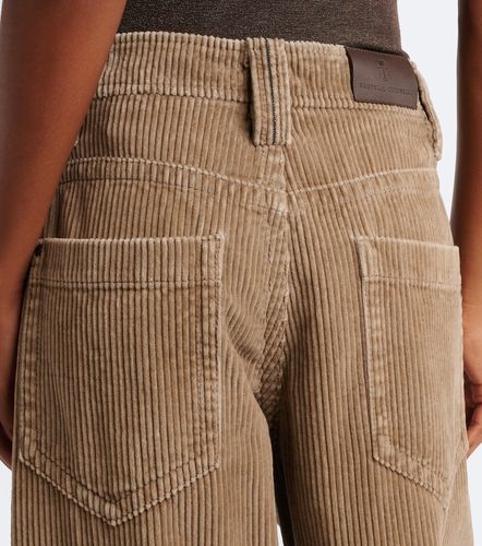 Pantalones rectos de pana de algodón con cuentas Monili - Brunello Cucinelli - Modalova