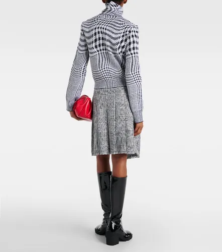 Houndstooth wool-blend turtleneck sweater - Burberry - Modalova