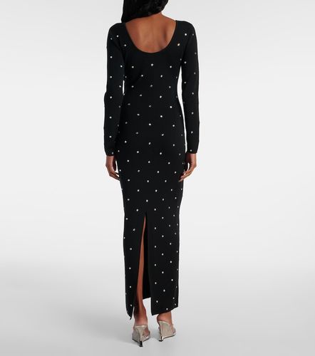 Crystal-embellished virgin wool midi dress - Versace - Modalova