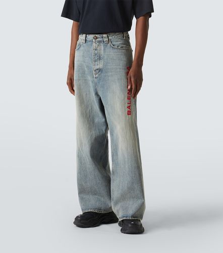 Jeans a gamba larga con ricamo - Balenciaga - Modalova