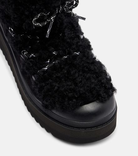 Mellow shearling and suede lace-up boots - Tory Burch - Modalova