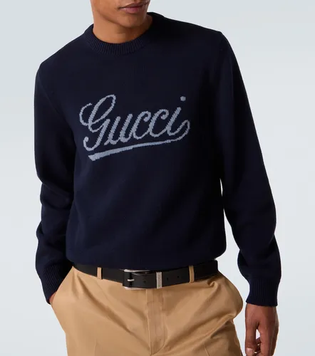 Gucci Pullover in lana con logo - Gucci - Modalova