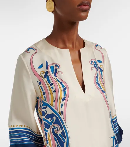 Printed silk satin kaftan - La DoubleJ - Modalova