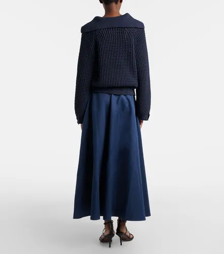 Gonna midi in misto cotone - Brunello Cucinelli - Modalova