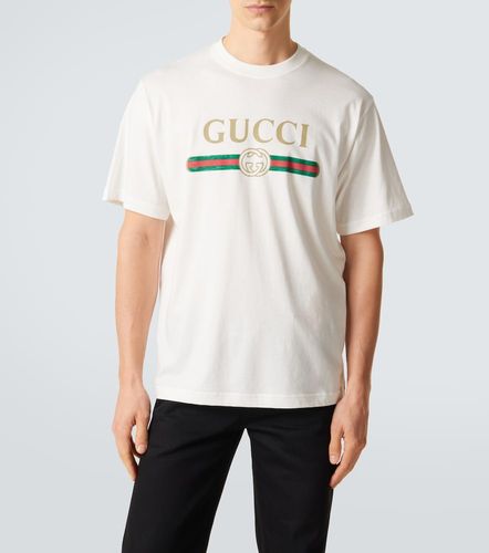 Jersey de algodón y seda con logo - Gucci - Modalova