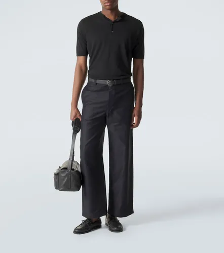 Silk and linen Henley shirt - Thom Sweeney - Modalova