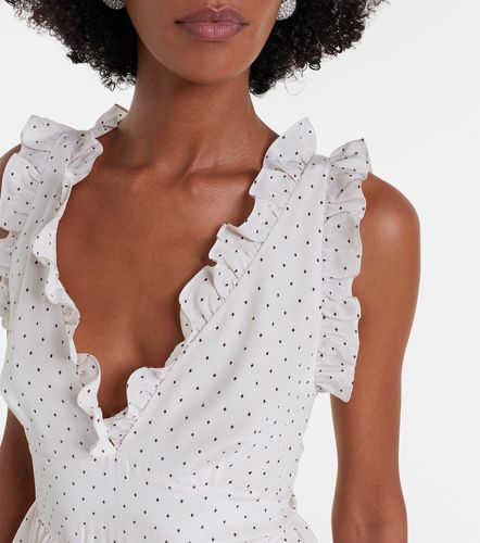 Abito midi in seta a pois - Alessandra Rich - Modalova
