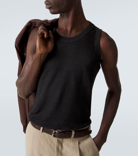 Tank top in cotone, lino e seta a coste - Brioni - Modalova
