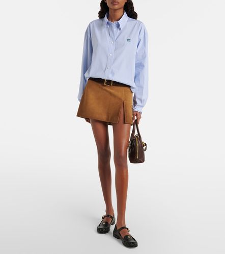 Cropped-Hemd aus Baumwollpopeline - Miu Miu - Modalova