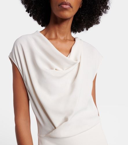 Draped wool-blend maxi dress - Brunello Cucinelli - Modalova
