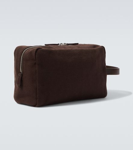 Astra leather-trimmed canvas pouch - The Row - Modalova