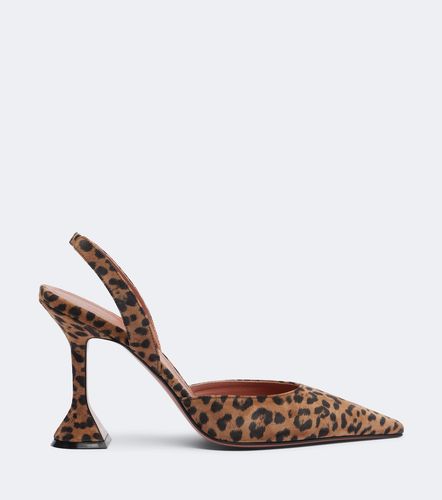 Holli leopard-print suede slingback pumps - Amina Muaddi - Modalova
