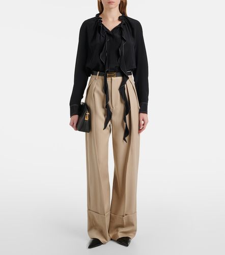 Ruffled silk blouse - Victoria Beckham - Modalova
