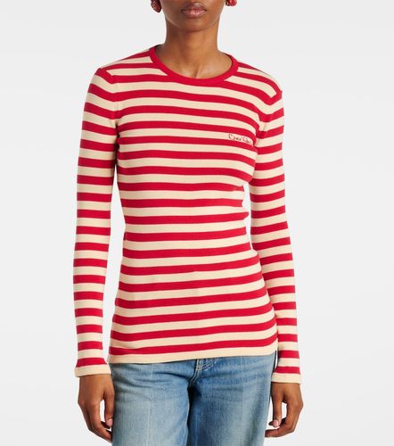 Pullover in cotone a coste a righe - Valentino - Modalova
