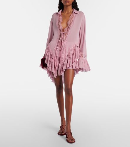 Minifalda de georgette plisada - Blumarine - Modalova