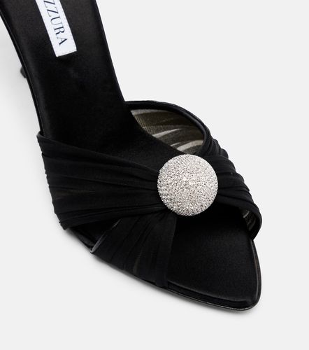Mules Mystery 85 de satén con piel - Aquazzura - Modalova