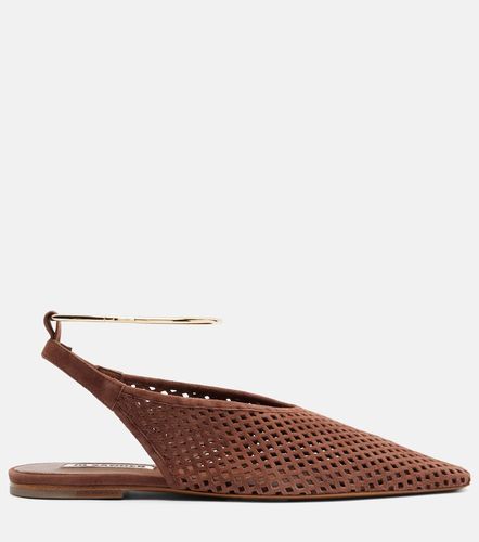 Perforated suede slingback flats - Jil Sander - Modalova