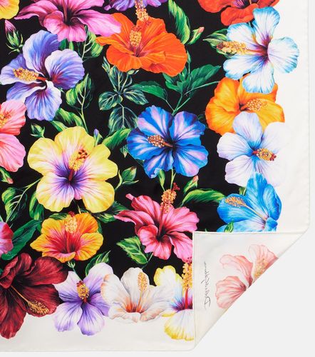 Pañuelo de sarga de seda floral - Dolce&Gabbana - Modalova