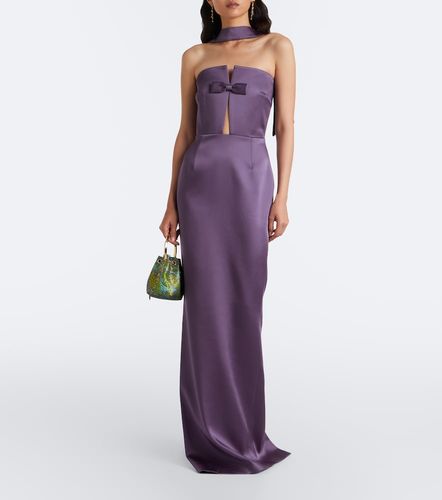 Abito lungo Noa in raso con sciarpa - The New Arrivals Ilkyaz Ozel - Modalova